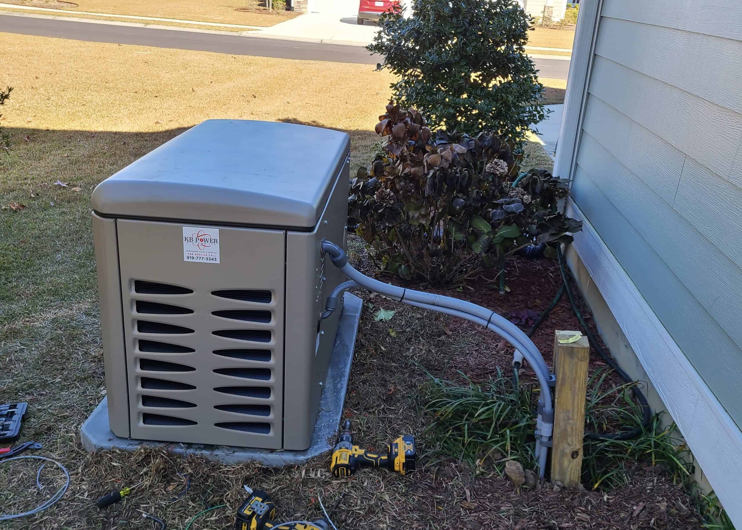 installed backup generator<br />
